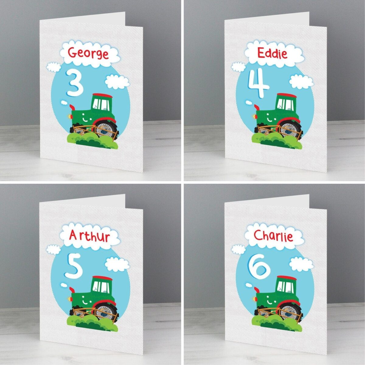 Personalised Tractor Birthday Card: 2 - Greeting Cards By Gift Moments