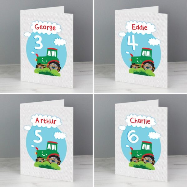 Personalised Tractor Birthday Card: 2 - Greeting Cards By Gift Moments