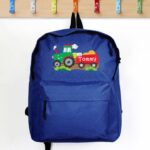Personalised Tractor Blue Backpack: 1 - Kids Bags By Gift Moments