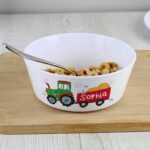 Personalised Tractor Plastic Bowl: 1 - Tableware By Gift Moments