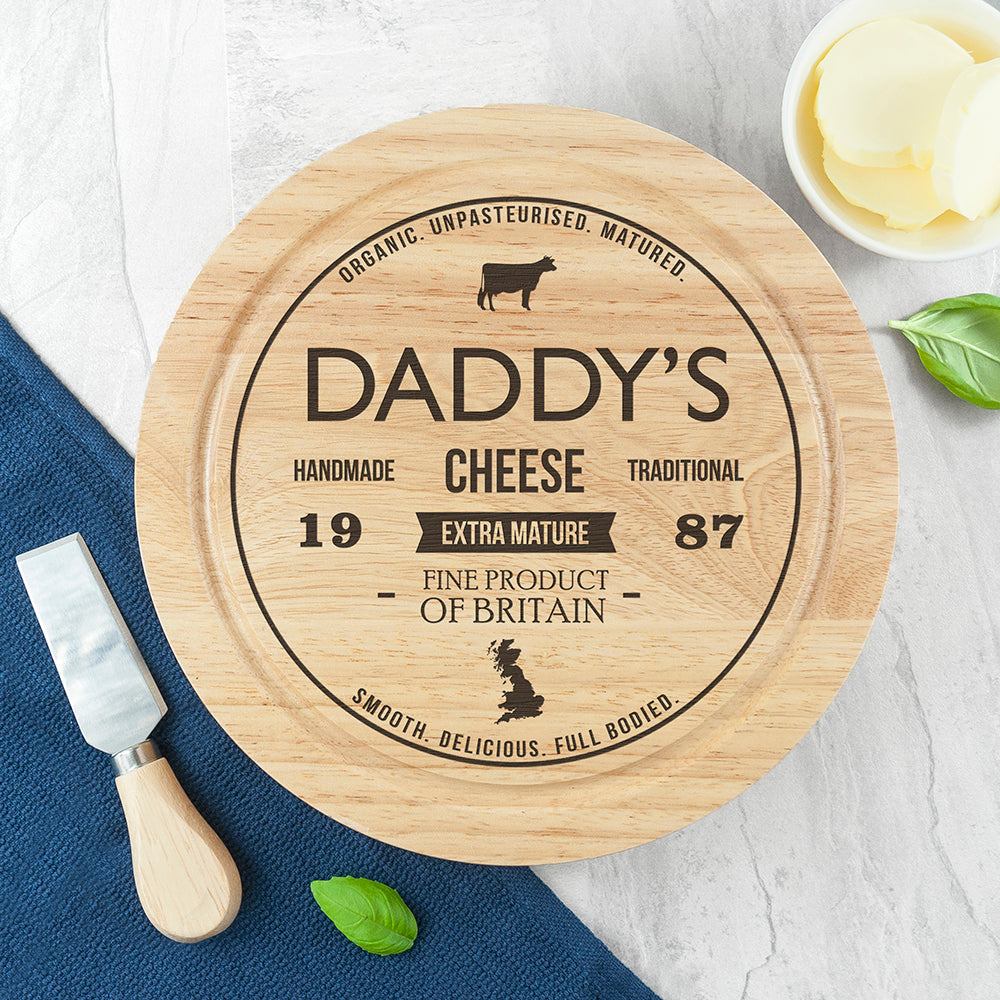 Personalised Traditional Brand Cheese Board Set: 2 - Cheese Boards By Gift Moments