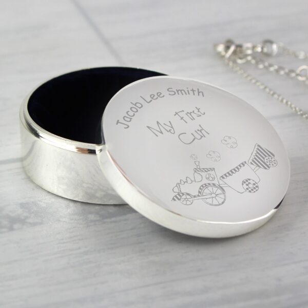 Personalised Train My First Curl Trinket Box: 2 - Trinket Boxes By Gift Moments
