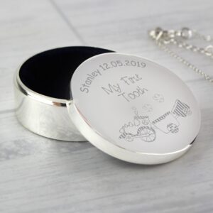 Personalised Train My First Tooth Trinket Box: 1 - Trinket Boxes By Gift Moments