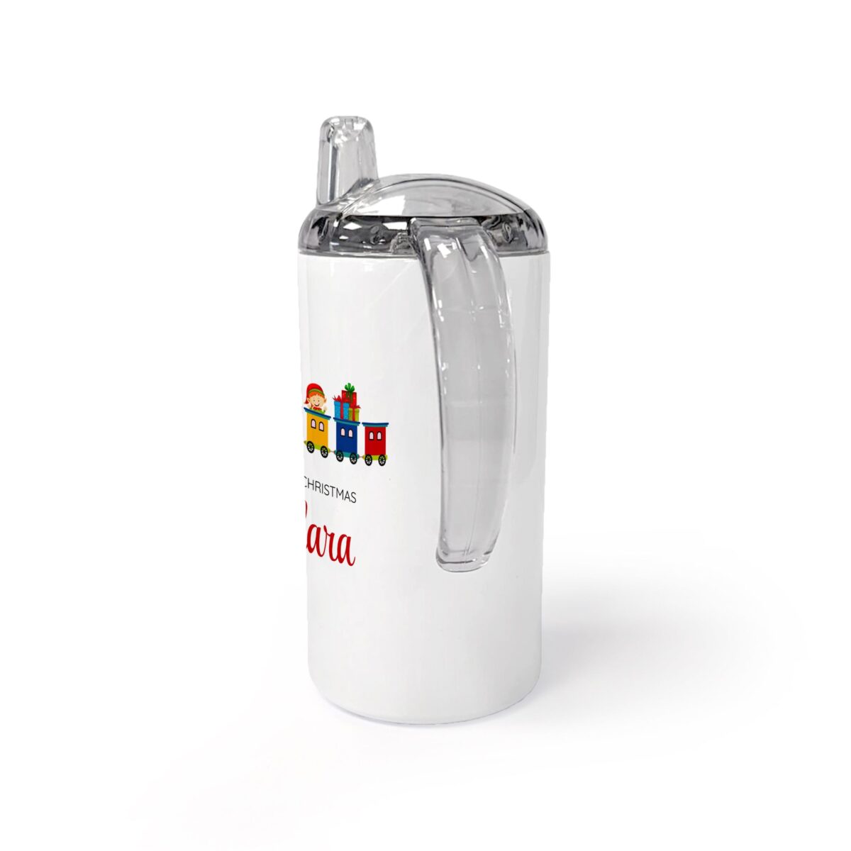 Personalised train kids sippy cup