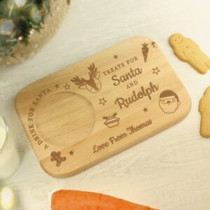 Personalised Treats for Santa Coaster Tray: 3 - Coasters By Gift Moments
