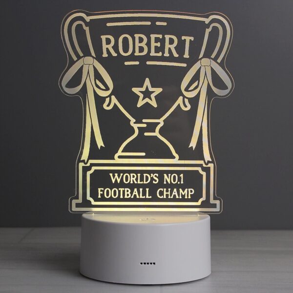 Personalised Trophy LED Colour Changing Night Light: 2 - LED Lighting By Gift Moments