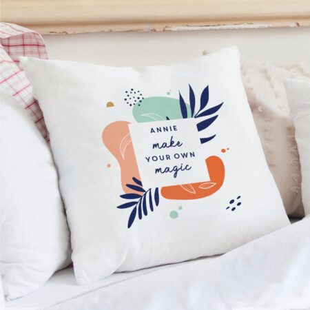 Personalised tropical cushion