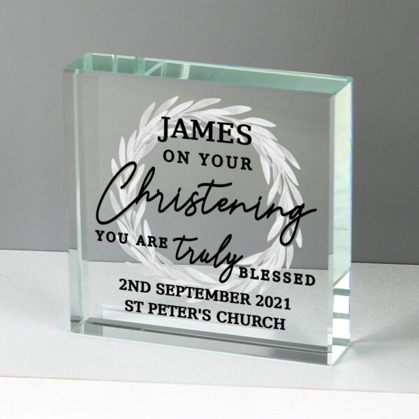 Personalised ’Truly Blessed’ Crystal Token: 2 - Crystal Tokens By Gift Moments