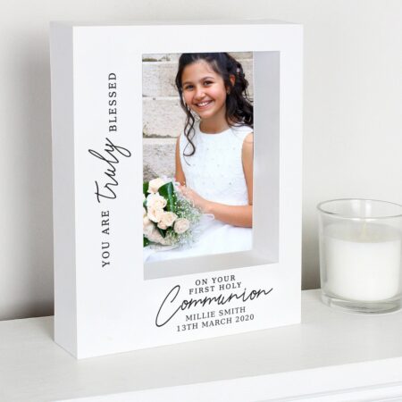 Personalised ’Truly Blessed’ First Holy Communion 5x7 Box Photo Frame: 2 - Photo Frames By Gift Moments
