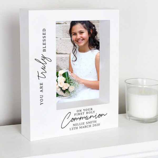 Personalised ’Truly Blessed’ First Holy Communion 5x7 Box Photo Frame: 2 - Photo Frames By Gift Moments