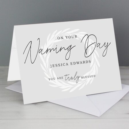 Personalised Truly Blessed Naming Day Card: 1 - Greeting Cards By Gift Moments