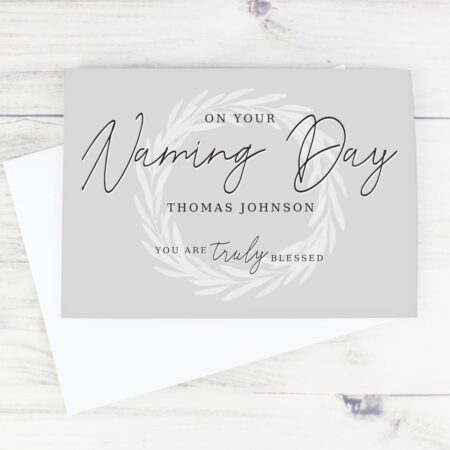 Personalised Truly Blessed Naming Day Card: 2 - Greeting Cards By Gift Moments