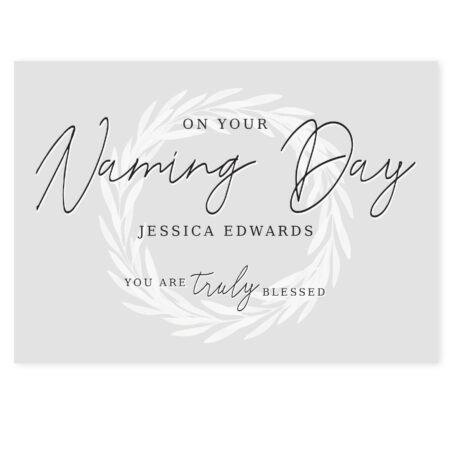 Personalised Truly Blessed Naming Day Card: 3 - Greeting Cards By Gift Moments