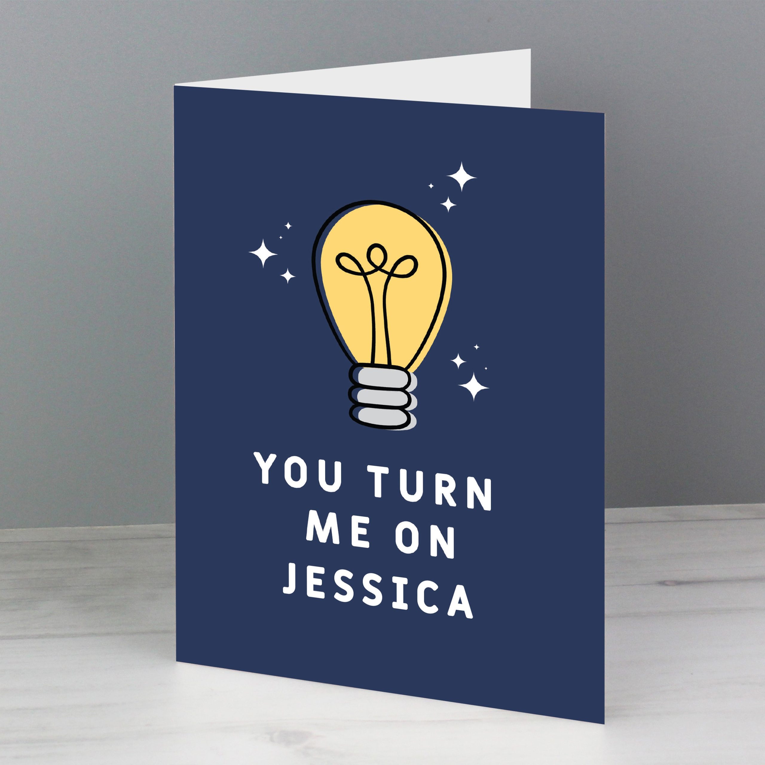 Personalised You Turn Me On Card: 1 - Greeting Cards By Gift Moments