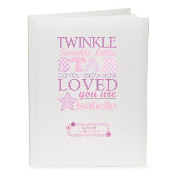 Personalised Twinkle Girls Traditional Photo Album: 2 - Photo Albums By Gift Moments
