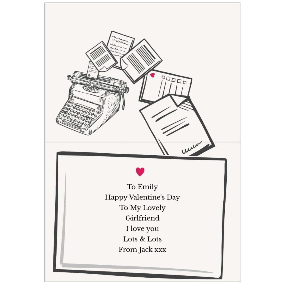 Personalised Just My Type Valentines Card: 4 - Greeting Cards By Gift Moments