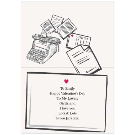 Personalised Just My Type Valentines Card: 4 - Greeting Cards By Gift Moments