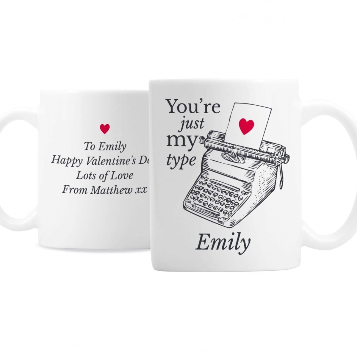 Personalised Just My Type Valentines Mug: 4 - Mugs By Gift Moments