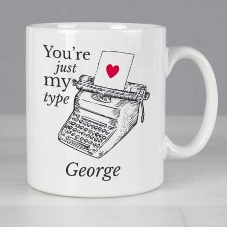 Personalised Just My Type Valentines Mug: 3 - Mugs By Gift Moments