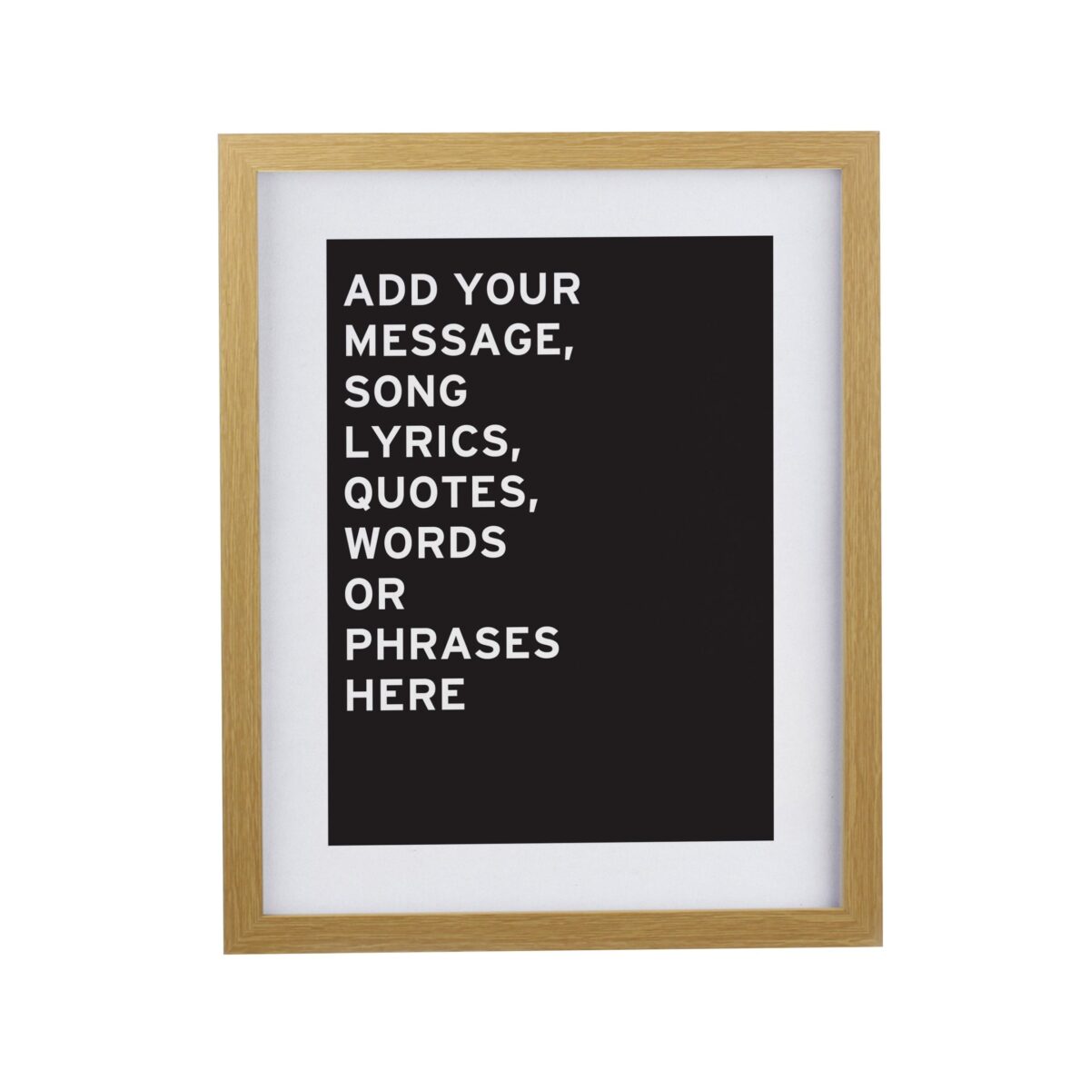 Personalised typography framed prints