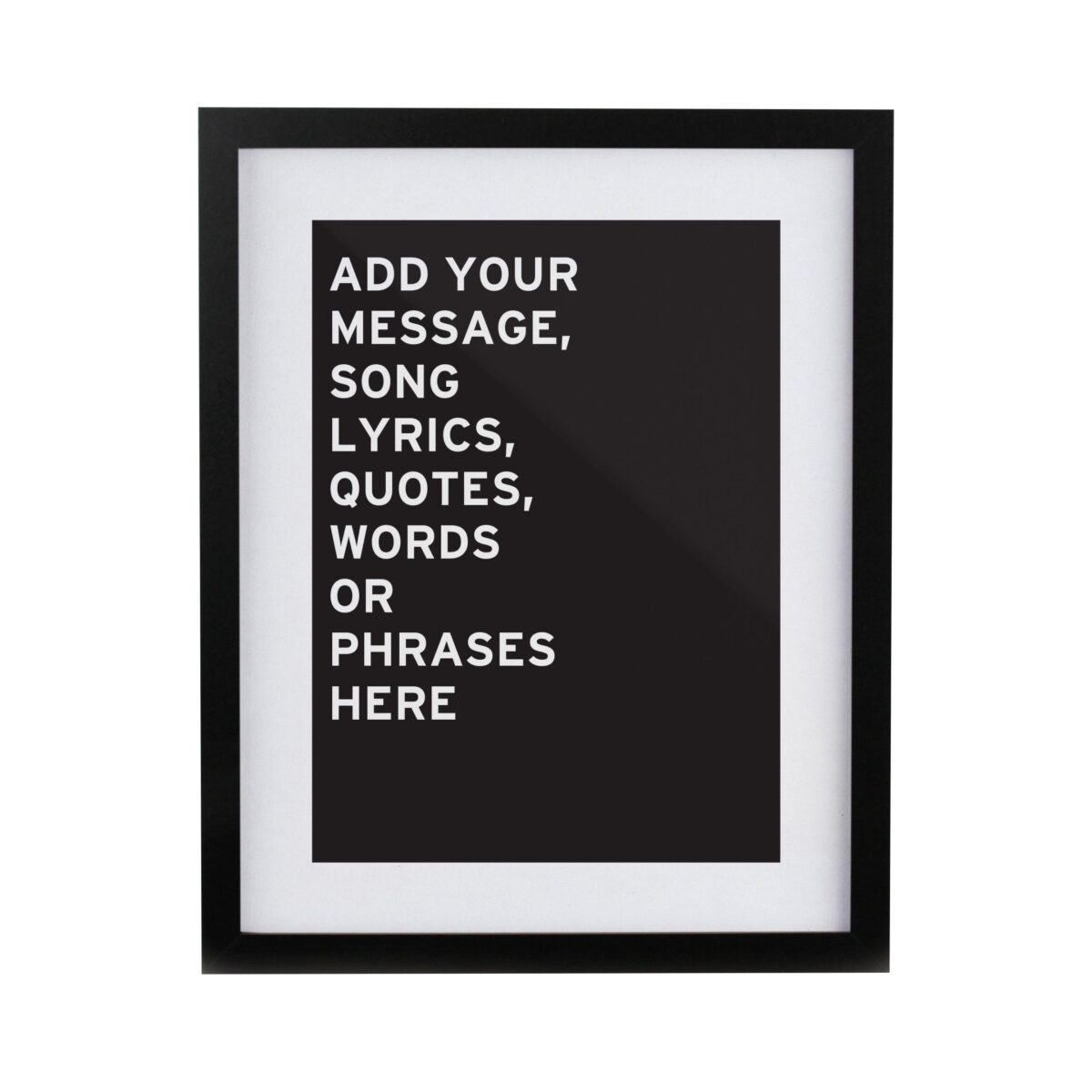 Personalised typography framed prints