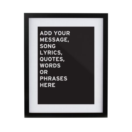 Personalised typography framed prints