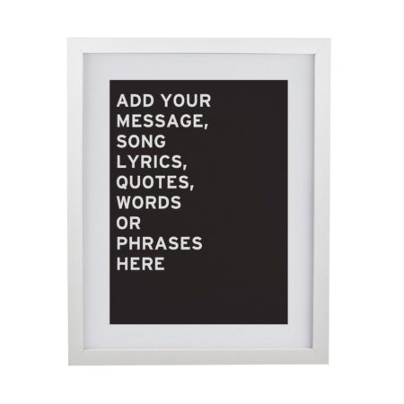 Personalised typography framed prints