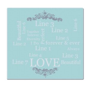 Personalised Typography Glass Chopping Board/Worktop Saver: 4 - Chopping Boards By Gift Moments