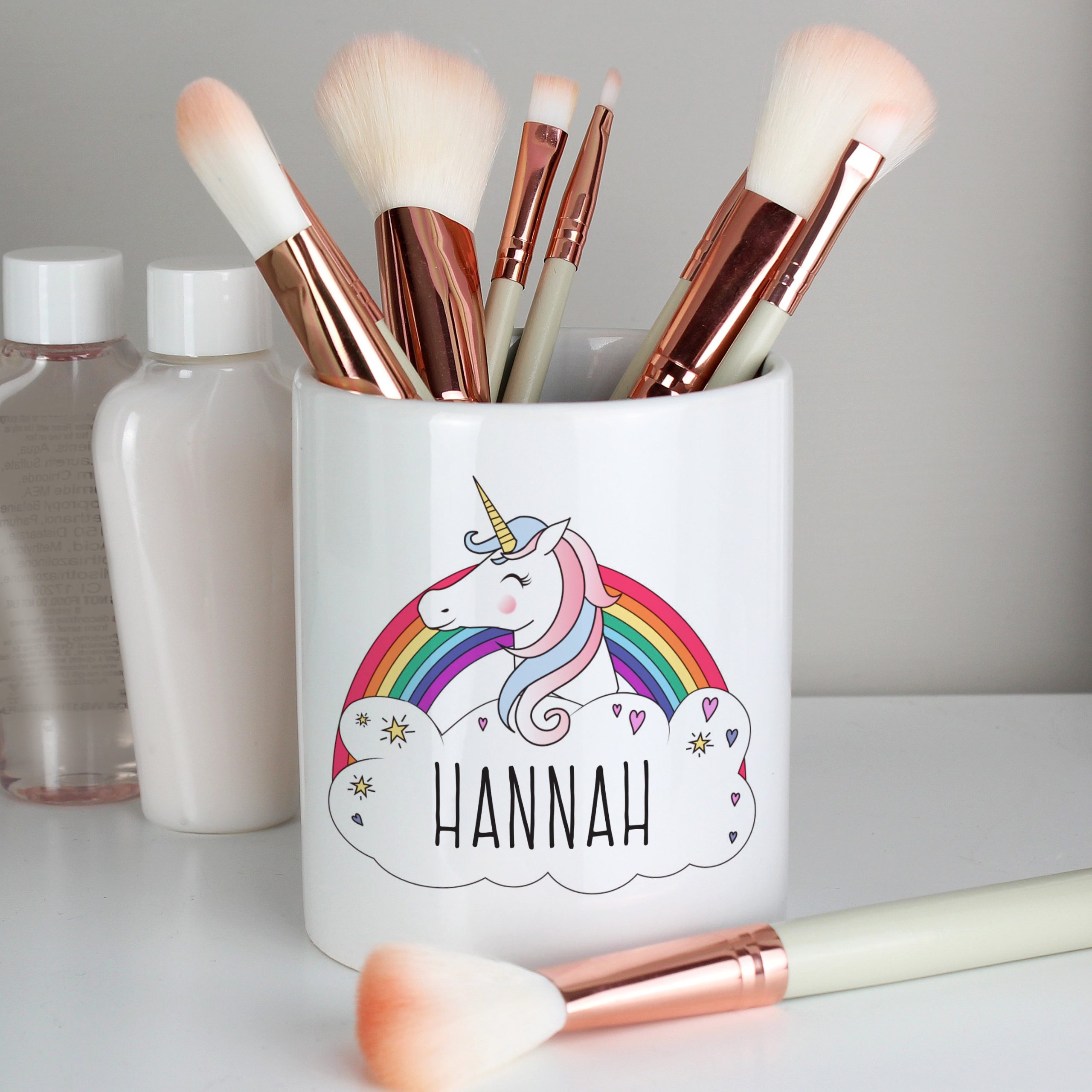 Personalised unicorn ceramic storage pot