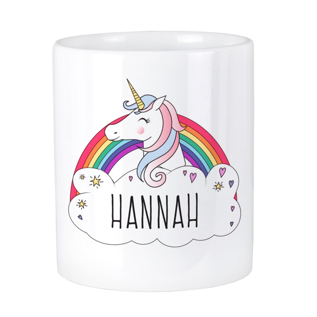 Personalised unicorn ceramic storage pot