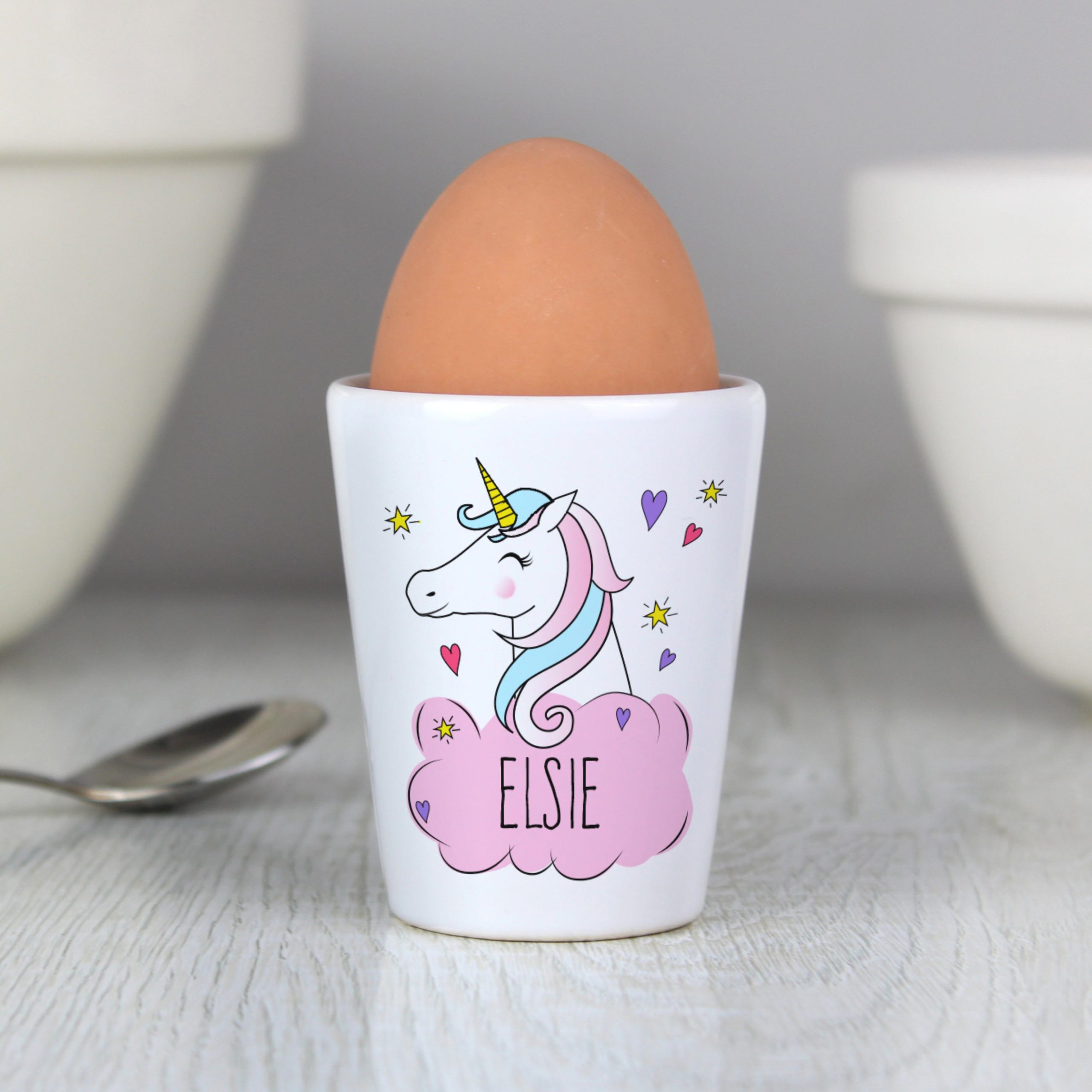 Personalised Unicorn Egg Cup: 1 - Egg Cups By Gift Moments