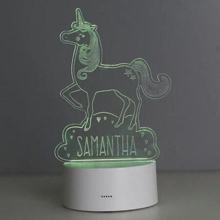 Personalised Unicorn LED Colour Changing Night Light: 6 - LED Lighting By Gift Moments