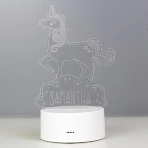 Personalised Unicorn LED Colour Changing Night Light: 2 - LED Lighting By Gift Moments