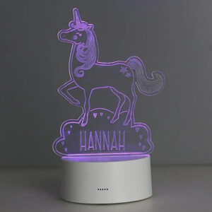 Personalised Unicorn LED Colour Changing Night Light: 1 - LED Lighting By Gift Moments