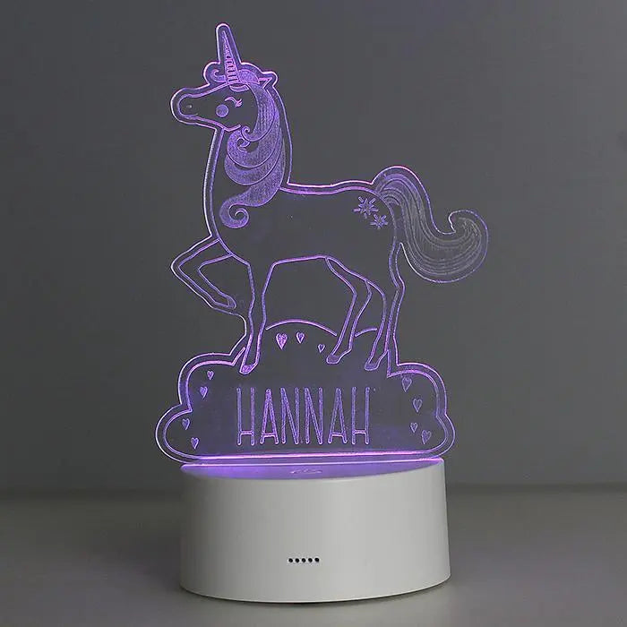 Personalised Unicorn LED Colour Changing Night Light: 1 - LED Lighting By Gift Moments