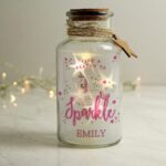 Personalised Unicorn LED Glass Jar: 1 - LED Lighting By Gift Moments