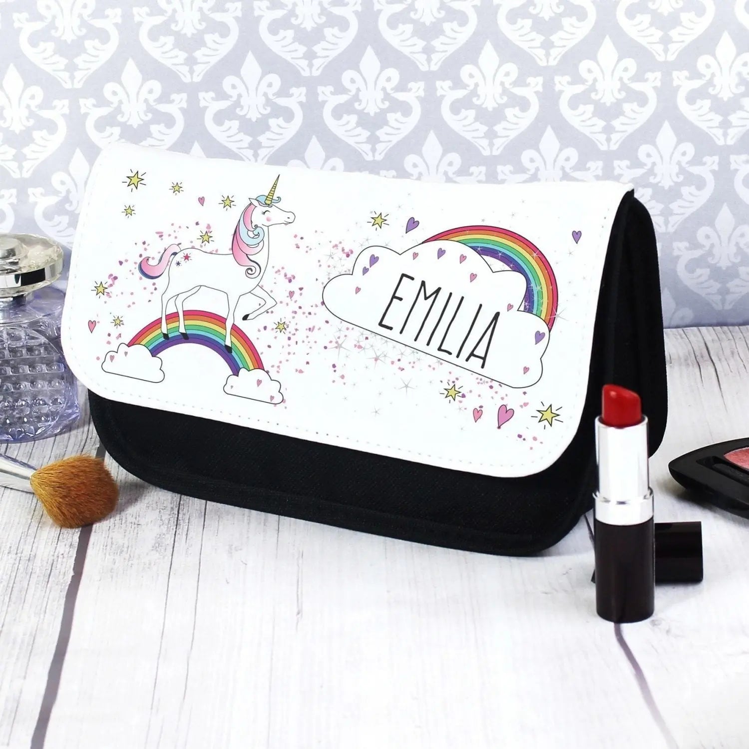 Personalised Unicorn Make Up Bag: 1 - Toiletry & Makeup Bags By Gift Moments