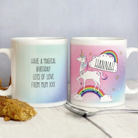 Personalised unicorn mug
