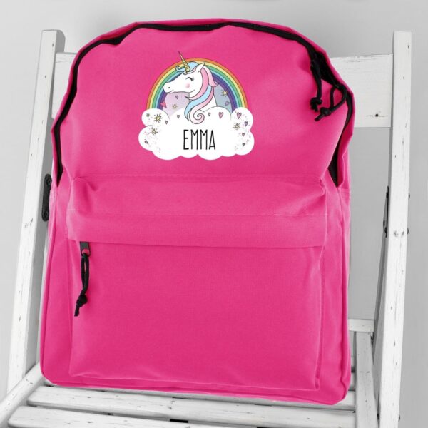 Personalised Unicorn Pink Backpack: 2 - Kids Bags By Gift Moments