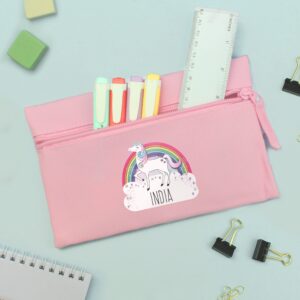 Personalised Unicorn Pink Pencil Case: 3 - Pencil Cases & Sets By Gift Moments