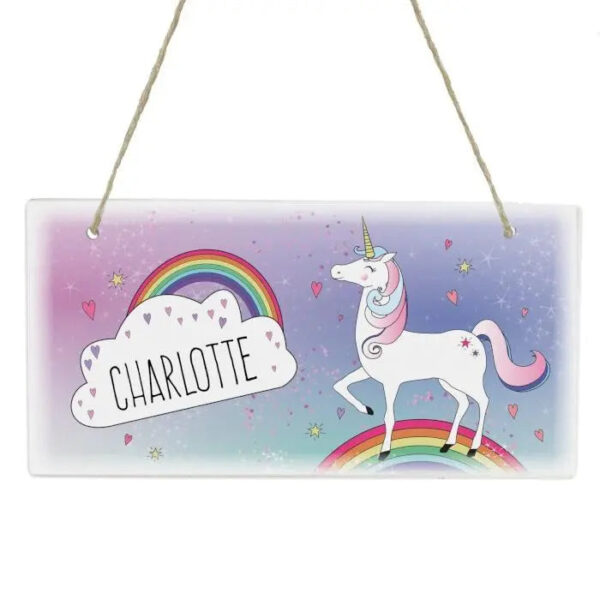 Personalised Unicorn Wooden Sign: 2 - Signs & Plaques By Gift Moments