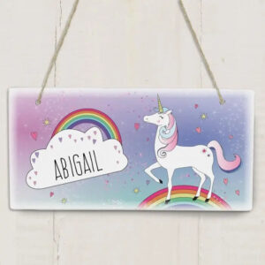 Personalised Unicorn Wooden Sign: 1 - Signs & Plaques By Gift Moments