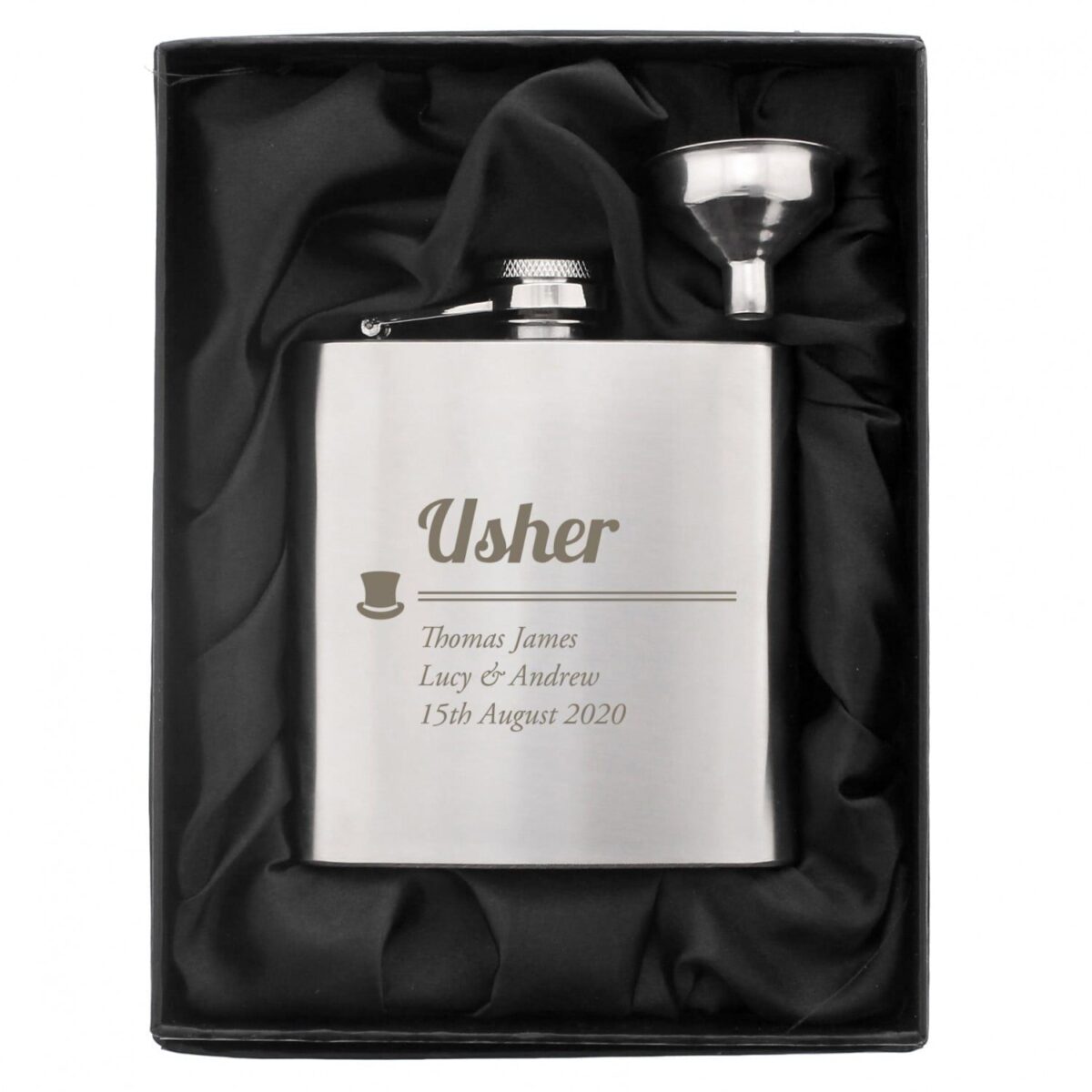 Personalised Usher Hip Flask: 2 - Hip Flasks By Gift Moments