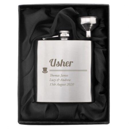 Personalised Usher Hip Flask: 2 - Hip Flasks By Gift Moments