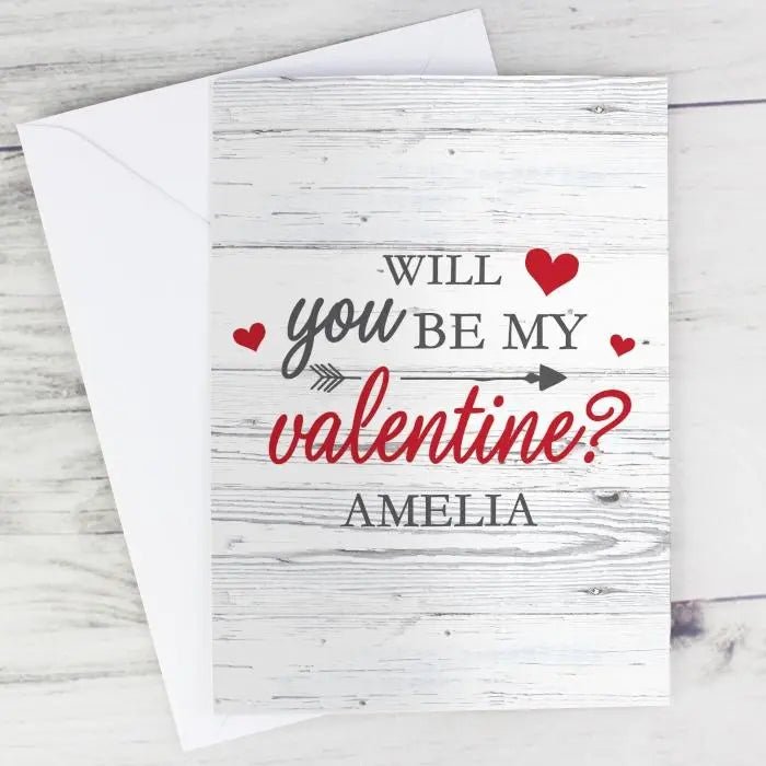 Personalised Be My Valentine Card: 1 - Greeting Cards By Gift Moments