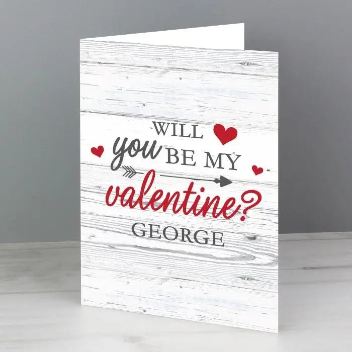 Personalised Be My Valentine Card: 2 - Greeting Cards By Gift Moments