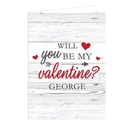 Personalised Be My Valentine Card: 3 - Greeting Cards By Gift Moments