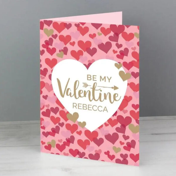 Personalised Valentine’s Day Confetti Hearts Card: 2 - Greeting Cards By Gift Moments