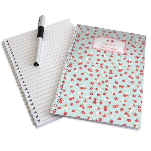 Personalised Vintage Floral A5 Notebook: 2 - Notebooks By Gift Moments