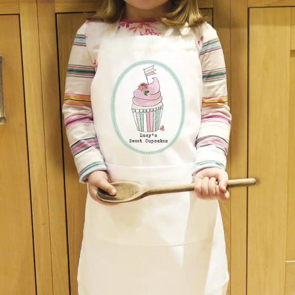 Personalised Vintage Pastel Cupcake Childrens Apron: 1 - Aprons By Gift Moments